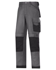 Snickers 3314 Canvas+ Craftsmen Trousers (Steel Grey/Black)