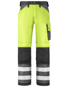Snickers 3333 High-Vis Trousers, Class 2 (High Vis Yellow/ Muted Black)