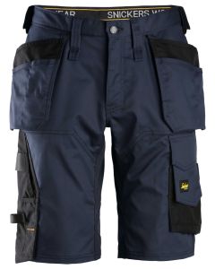 Snickers 6151 AllroundWork Stretch Loose Fit Work Shorts Holster Pockets (Navy/Black)