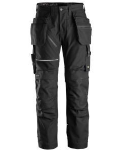 Snickers 6214 RuffWork Canvas+ Heavy Duty Work Trousers+ Holster Pockets (Black/Black)