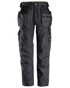 Snickers 6224 AllroundWork Canvas+ Stretch Work Trousers+ Holster Pockets (Steel Grey)