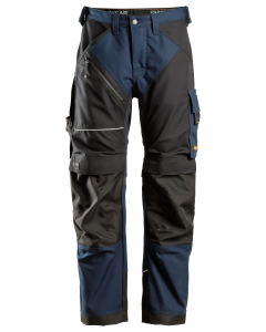 Snickers 6314 RuffWork Canvas+ Work Trousers+ (Navy/Black)