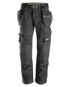 Snickers FlexiWork 6902 Work Trousers with Holster Pockets (Black/Black)