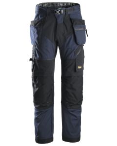 Snickers FlexiWork 6902 Work Trousers with Holster Pockets (Navy/Black)