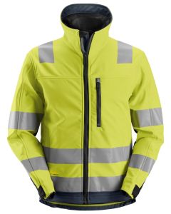Snickers 1230 AllroundWork High-Vis Softshell Jacket Class 3 (Hi Vis Yellow / Navy)