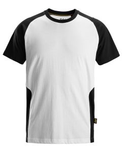 Snickers 2550 Two-Coloured T-Shirt (White / Black)