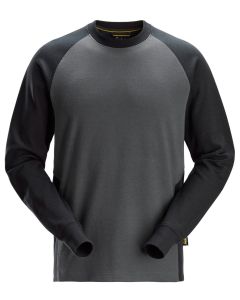 Snickers 2840 Two-Coloured Sweatshirt (Steel Grey / Black)