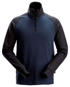 Snickers 2841 Two-Coloured Half-Zip Sweatshirt (Navy / Black)