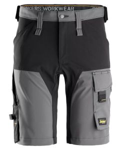 Snickers 6173 AllroundWork 4-way Stretch Shorts (Steel Grey / Black)