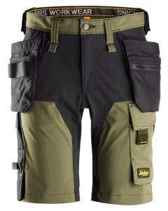 Snickers 6175 AllroundWork 4-way Stretch Short with Holster Pockets (Khaki Green)