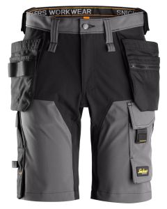 Snickers 6175 AllroundWork 4-way Stretch Short with Holster Pockets (Steel Grey / Black)