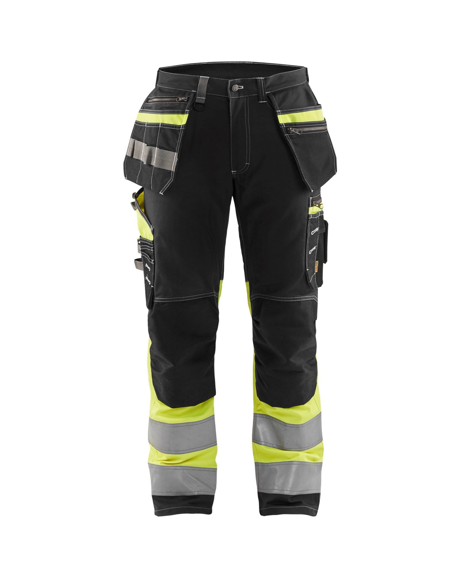 Leo Workwear CT01-R/GY Bideford Superior Hi Vis Trousers Red / Grey | BK  Safetywear