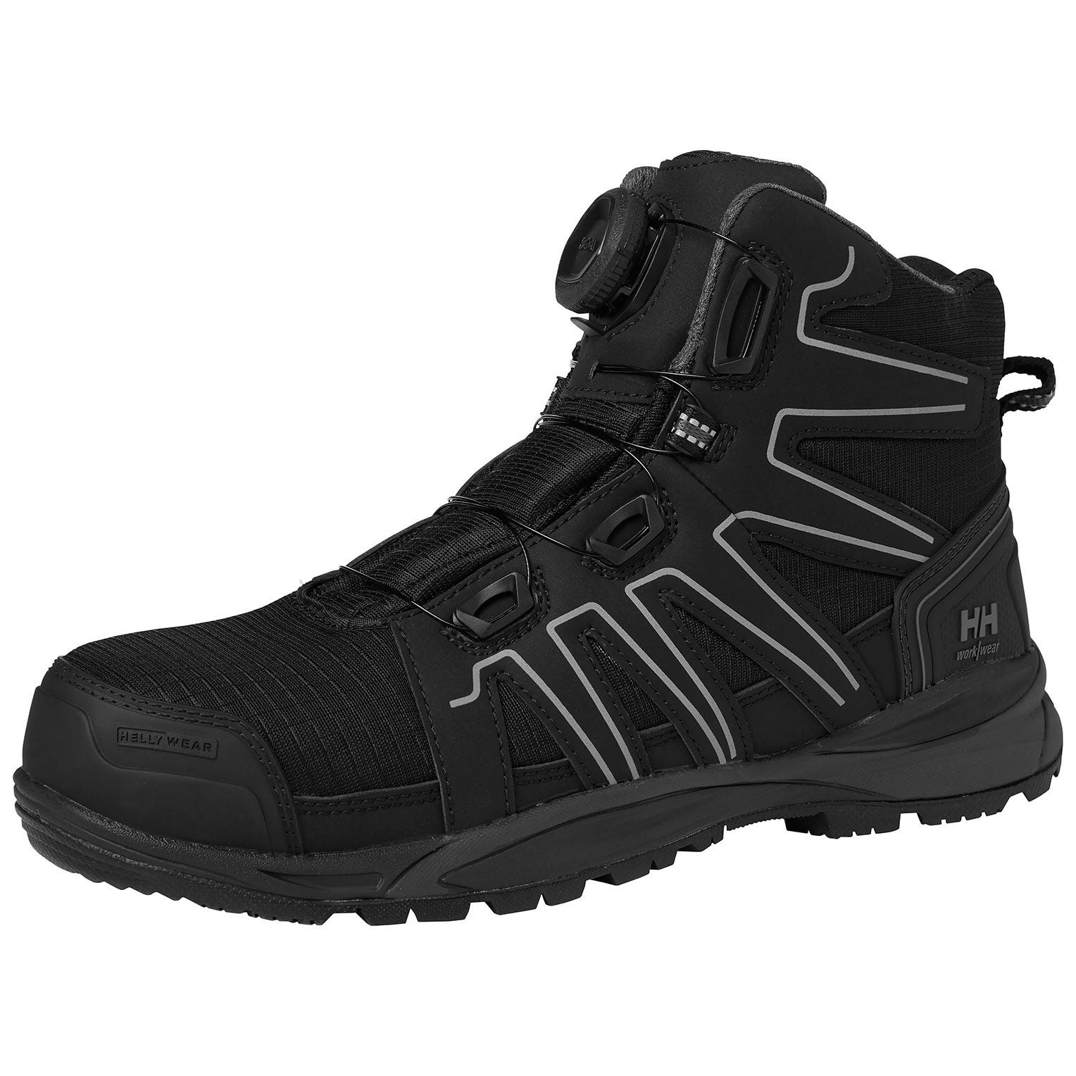 Helly Hansen 78424 Manchester Mid Boa Safety Boots S3 Black Grey