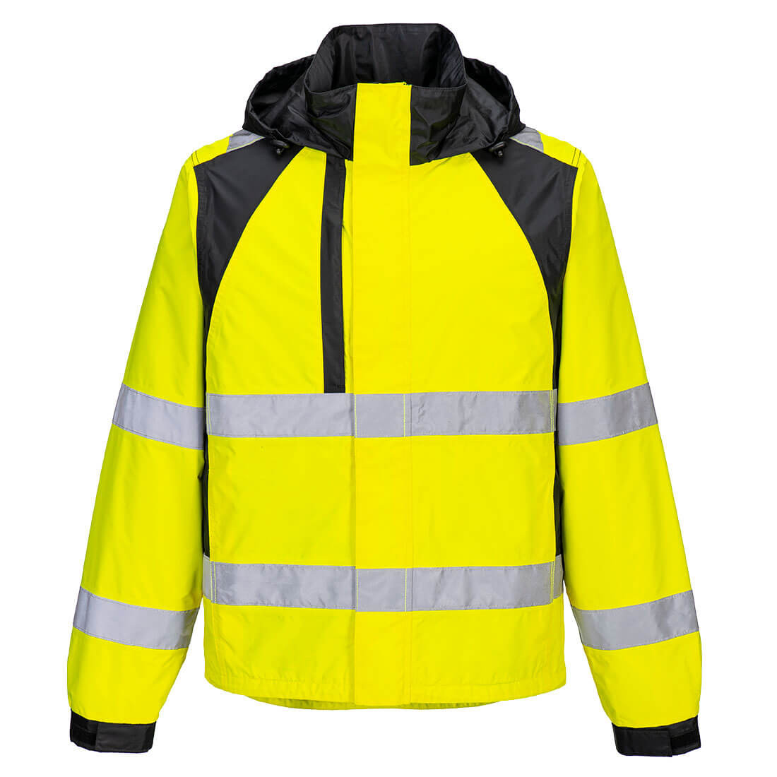 Portwest CD860 WX2 Eco Hi-Vis Rain Jacket - Waterproof (Yellow/Black)