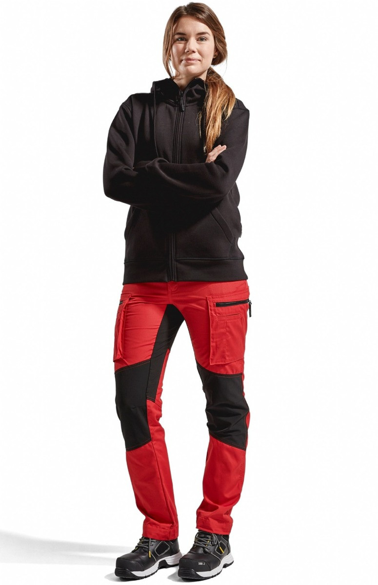 Ladies black stretch work trousers top