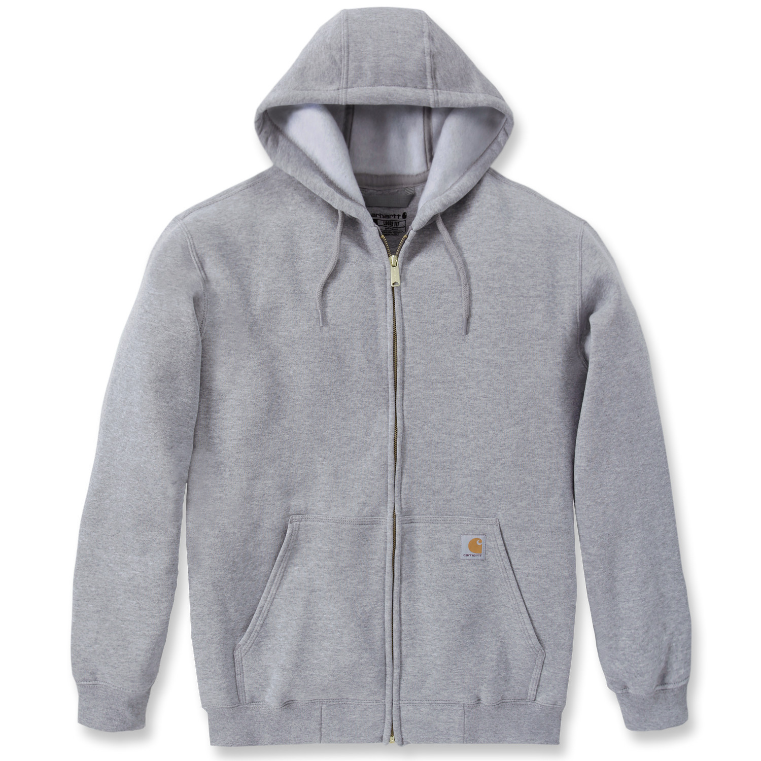 Carhartt K122 Zip Up Hoodie Men's Heather Grey