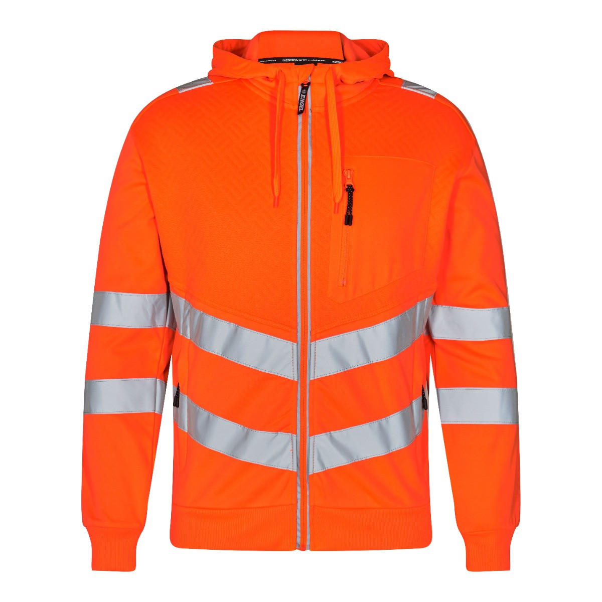 Safety orange zip up hoodie new arrivals