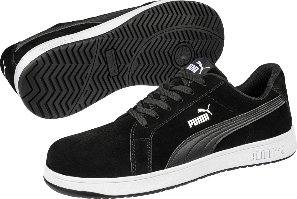 Puma Iconic Suede Low Safety Trainers S1PL ESD FO HRO SR Black
