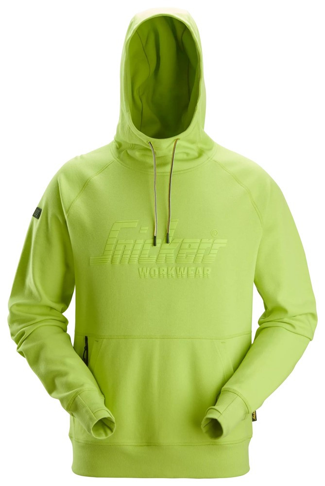 Snickers 2894 Logo Hoodie Lime