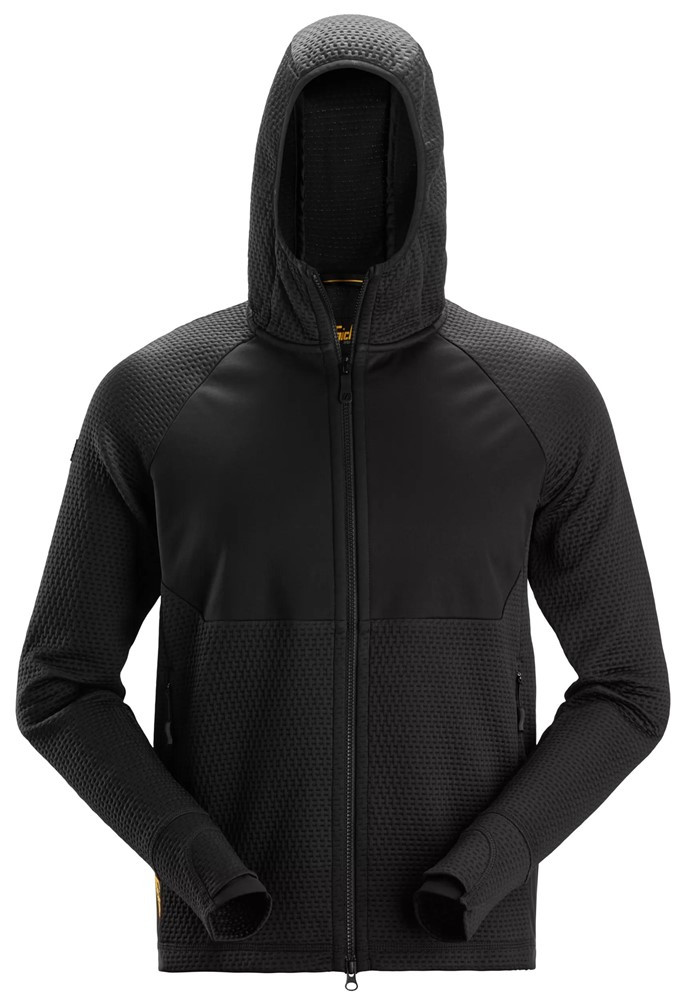 Snickers 8405 Flexiwork Full-Zip Midlayer Hoodie (Black / Black)