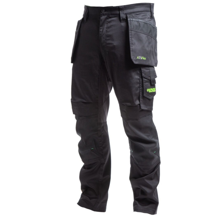 Scruffs Pro Flex Plus Slim Fit Trade Work Trousers Black | Build & Plumb