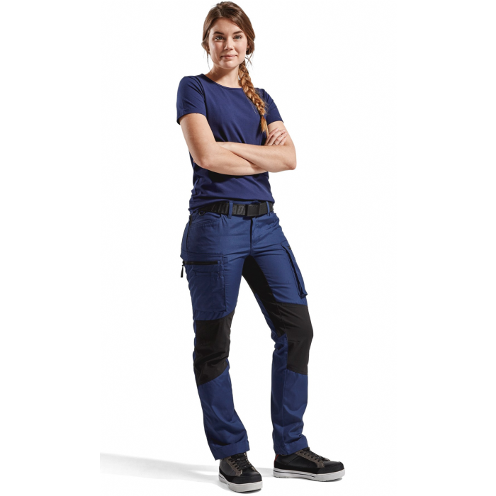 Trouser#Women# Denim Stuff#long Pocket#Jeans Look#Navy Blue#Unique  Outfit#Casual#Office Wear#Comfortable#