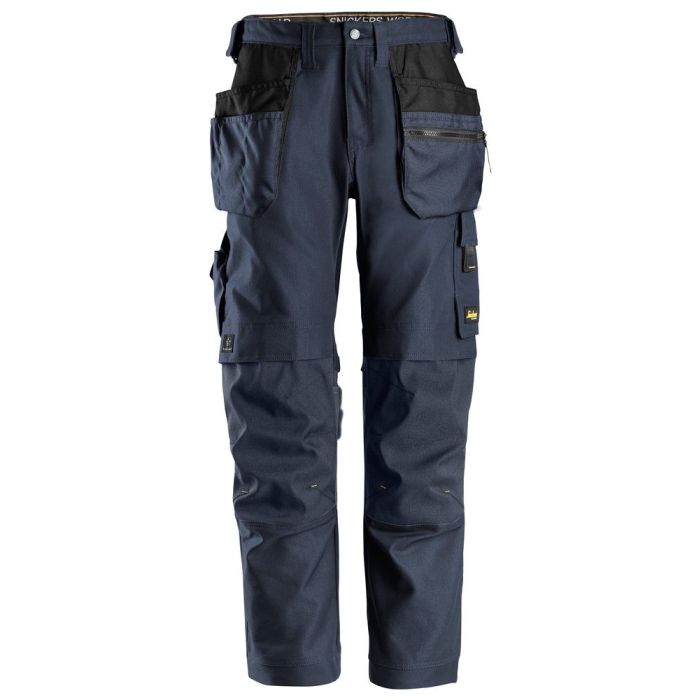 SNICKERS Trousers | 6314 Ruff Work Green Trousers with Kneepad Pockets and  Canvas
