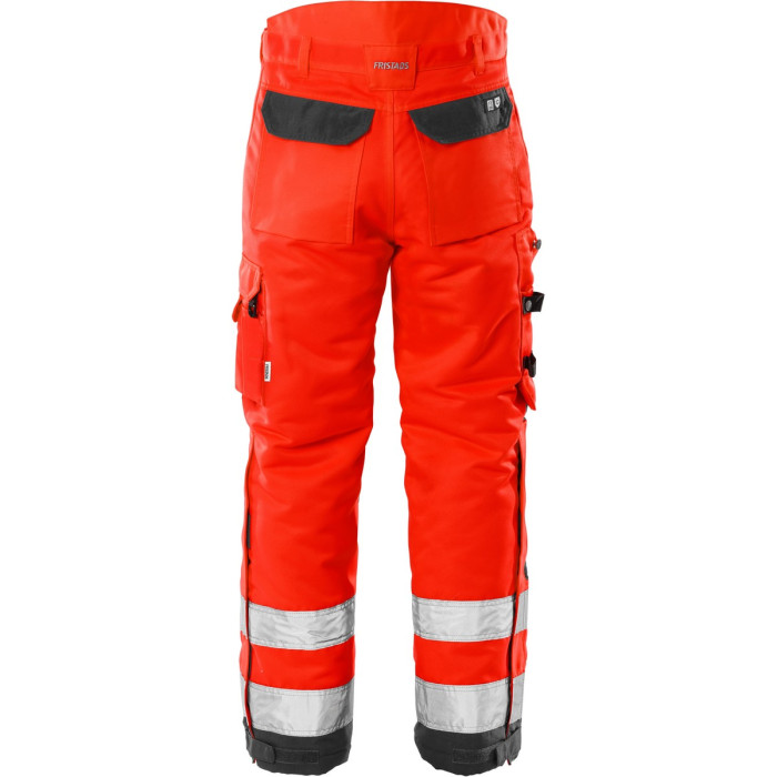 Fristads High Vis Winter Trousers CL 2 2034 PP Hi Vis Red Black