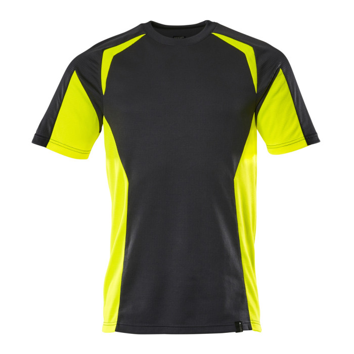 MASCOT 22082 Accelerate Safe T Shirt Mens Black Hi Vis Yellow