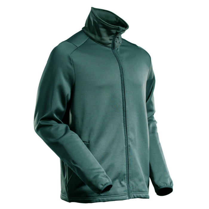 MASCOT 22585 Customized Fleece Jumper With Zipper Mens Forest Green