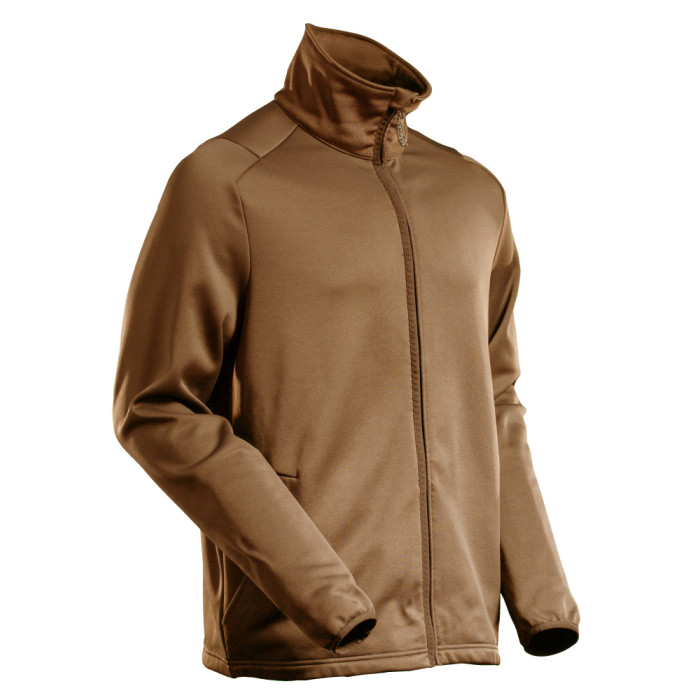 MASCOT 22585 Customized Fleece Jumper With Zipper Mens Nut Brown