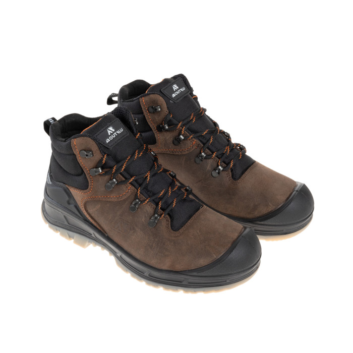 Aboutblu Anatomic Concrete Naos Mid Safety Boot S3 SRC Brown