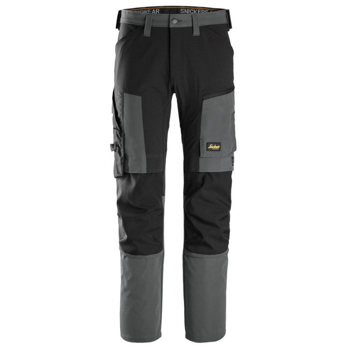 Snickers 6318 AllroundWork 4-Way Stretch Trousers (Steel Grey/Black)