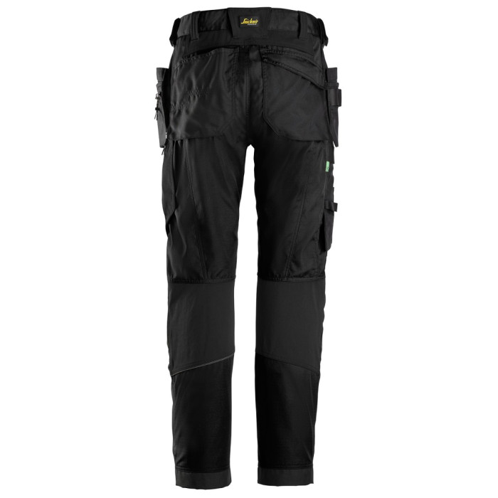 Snickers FlexiWork 6902 Work Trousers with Holster Pockets Black/Black