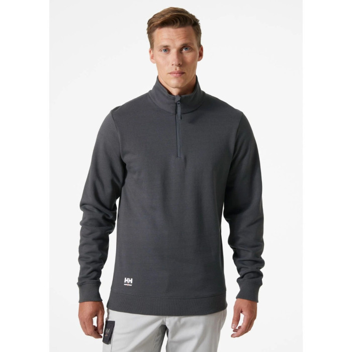 Helly Hansen 79325 Classic Half Zip Sweatshirt - Dark Grey