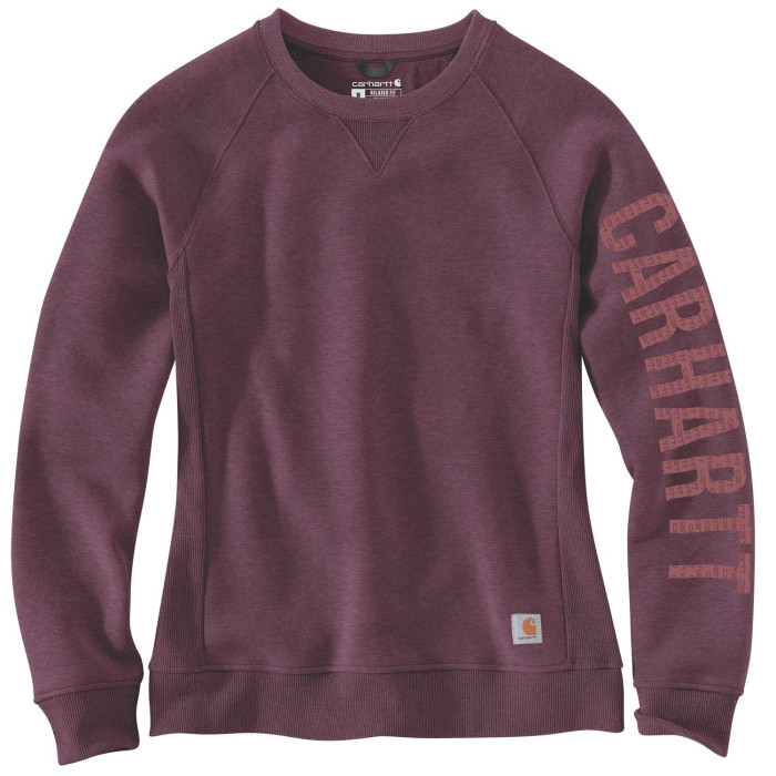 Carhartt 104410 Women s Clarksburg Crewneck Sweatshirt Blackberry Purple