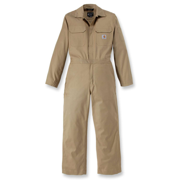 Carhartt 105019 Rugged Flex Canvas Coverall Khaki Brown