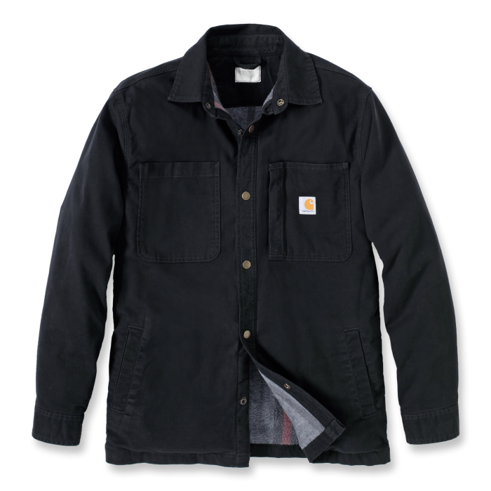 Black fleece lined jacket cheap
