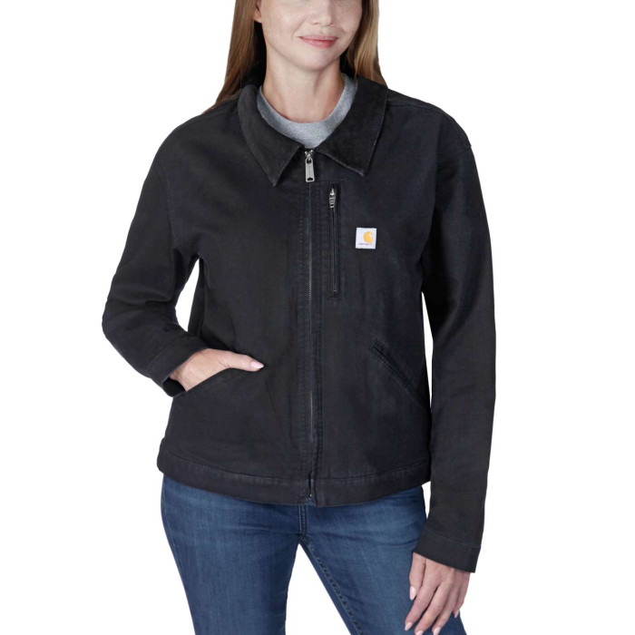 Black canvas jacket women's hotsell