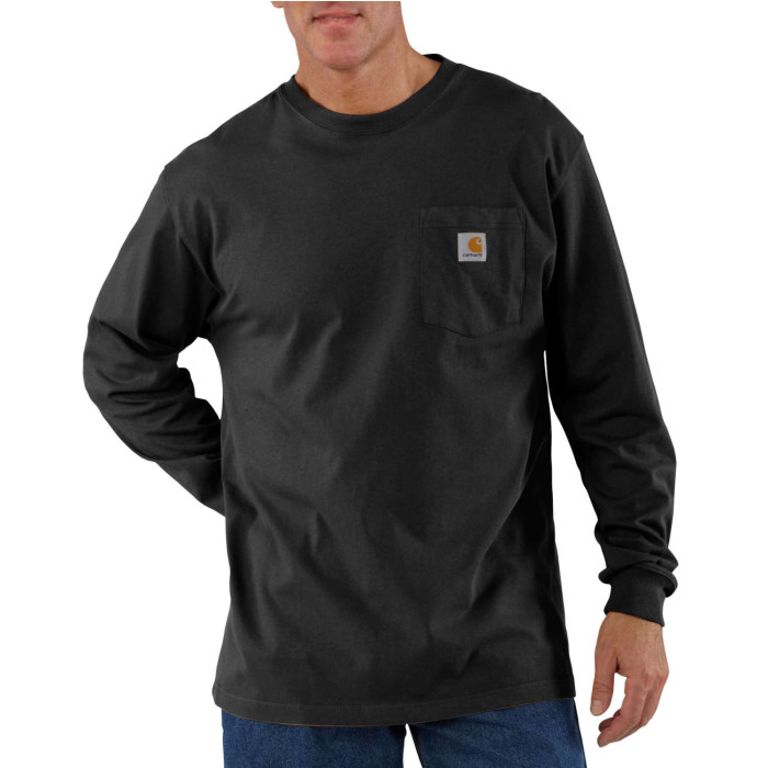 Carhartt K126 Workwear Pocket Long Sleeve T-Shirt - Black