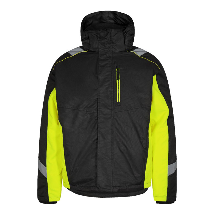 Engel Cargo Winter Jacket 1871 354 Black Hi Vis Yellow