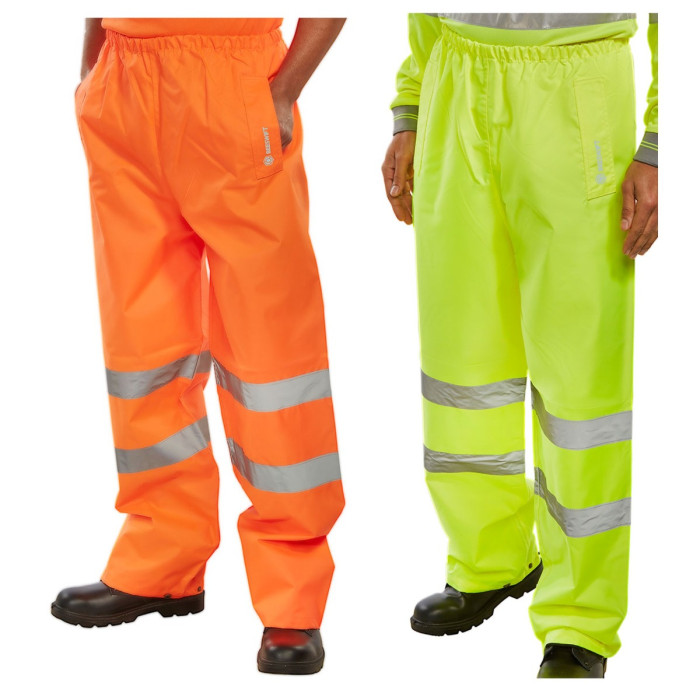 B Seen Waterproof Hi Vis Traffic Over Trousers