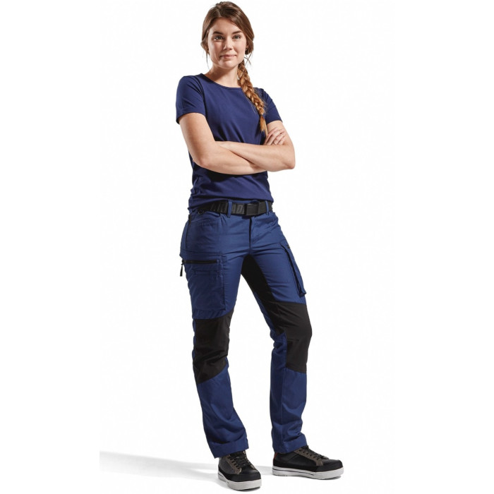 Blaklader 7159 Womens Stretch Service Work Trousers Navy Blue Black