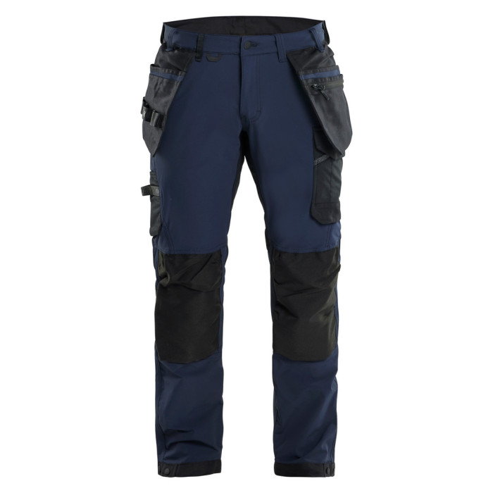 Blaklader 1522 4-Way Stretch Craftsman Work Trousers Dark Navy / Black