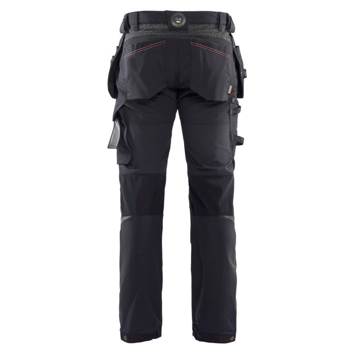 Blaklader 1522 4-Way Stretch Craftsman Work Trousers Black / Red