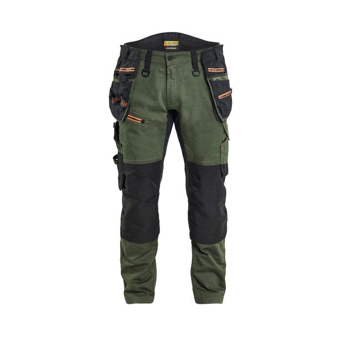 Blaklader 1970 Striker Craftsman Trousers With Stretch (Forest Green / Rust)