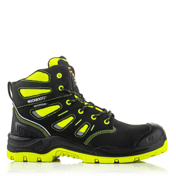 Buckbootz BVIZ2 Buckz Viz Safety Boots High Visibility Metal Free Waterproof S7S SC HRO FO LG