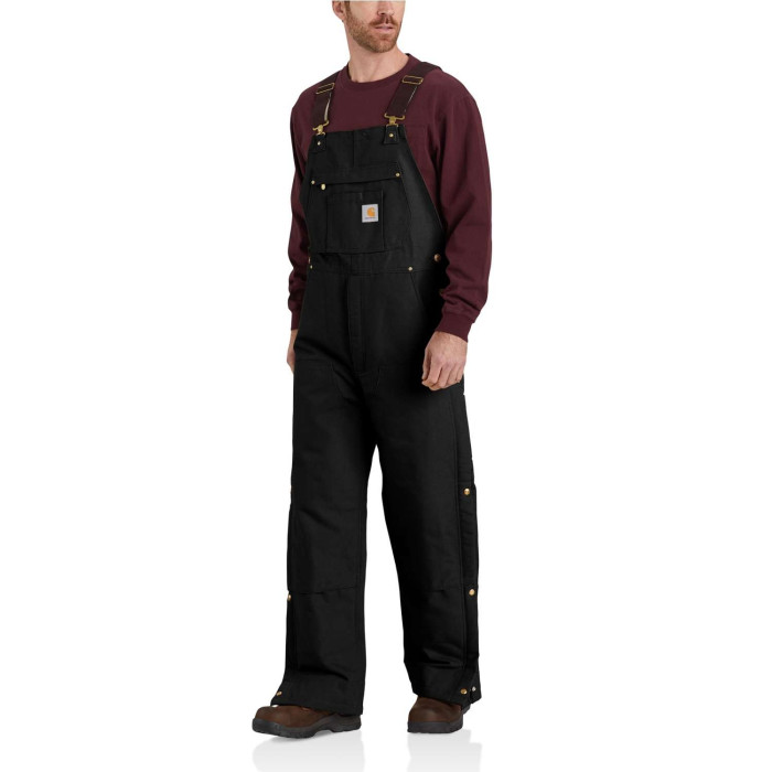 K*i様 CARHARTT” DUCK OVERALL CMO 36×32 Carhartt 104393 Firm Duck Insulated Bib Overall - Men's - Black