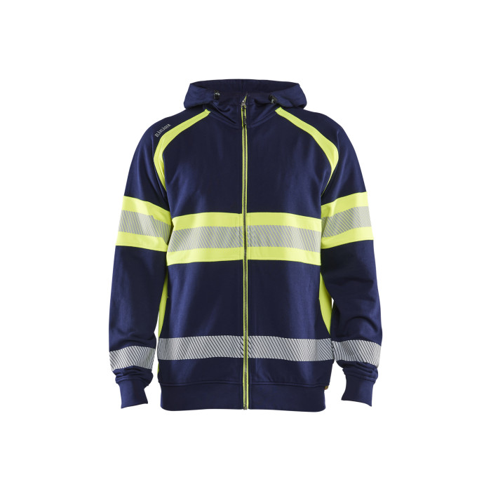 Blaklader 3552 Hi Vis Hoodie Navy Blue Hi Vis Yellow