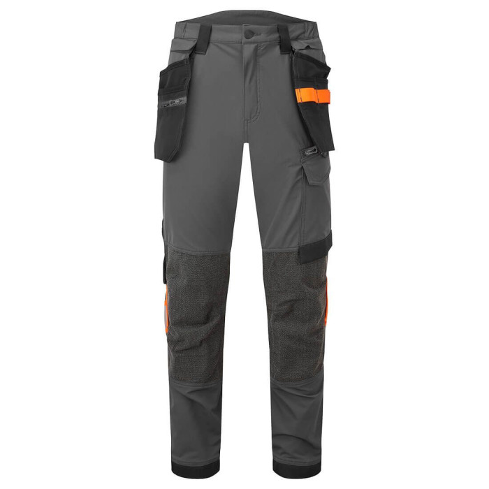 Portwest EV440 EV4 Stretch Holster Trousers Ventilated Metal Grey